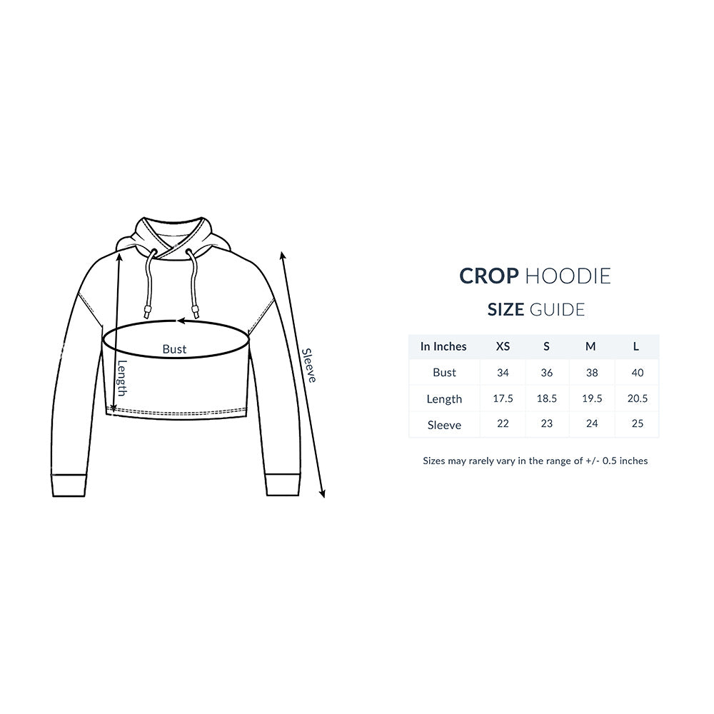 Penduin Crop Hoodies - Size Guide