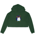 Penduin Crop Hoodies - Olive Green