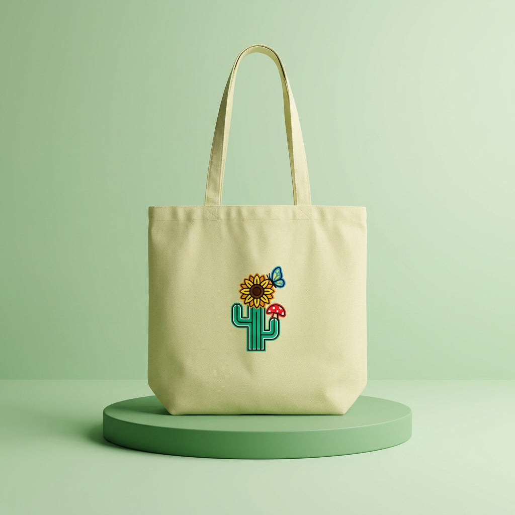 Plant Mom Themed Bags (with zipper) - Half White